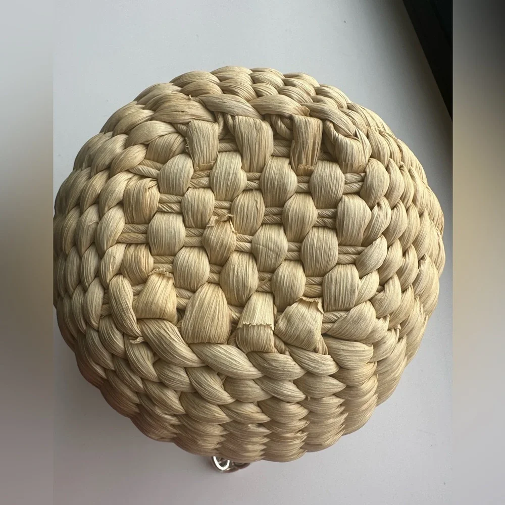 Frances Valentine Honeypot Basket Natural/Red Embroidered Heart - Picture 5 of 11